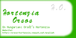 hortenzia orsos business card