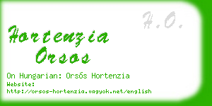 hortenzia orsos business card